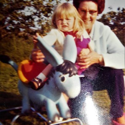 Nanny lou with me at central avenue abt 1972