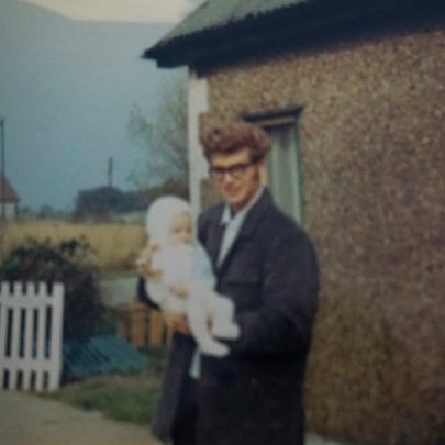 Dad with me in Central Avenue 1970