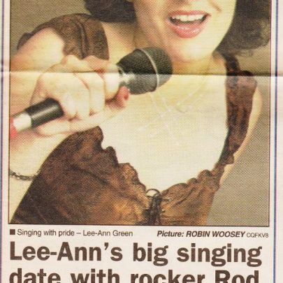 Publicity shot and article about Lee Ann's singing career. | Lee Ann Green