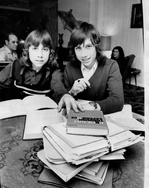 Paul and Peter at home tackling their homework. | Echo Newspaper Group