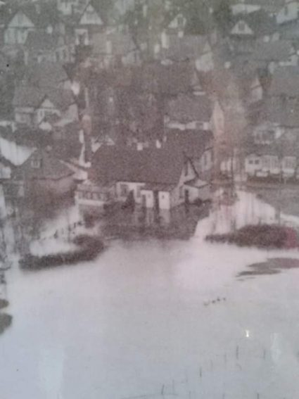 15 Welbeck Road during the floods. Home of Phyllis Owen