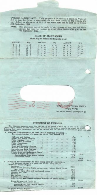 1960s rates bill. | J.Walden