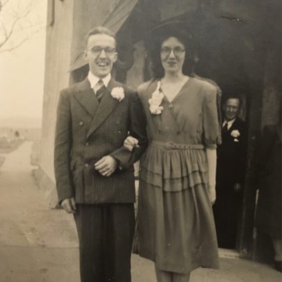 Leslie Lock & Joan Rudge's Wedding at St Katherine's Church, Canvey Island in November 1947