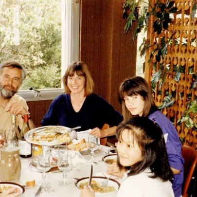 Geoff Licence with his wife, daughter and her friend and Claire Waller. | J.Walden