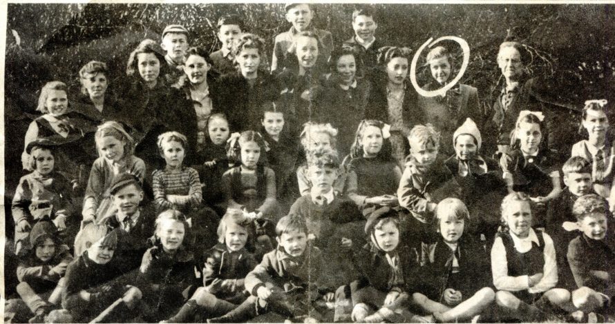 The class of 1946 and happy memories for Patty McKenzie (circled)