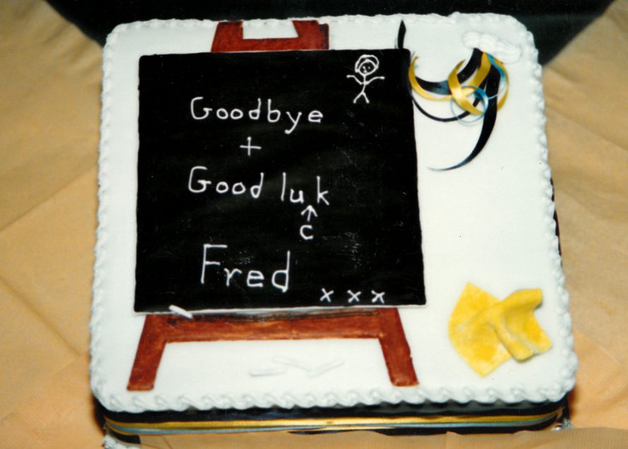Fred Jeary's retirement cake. 