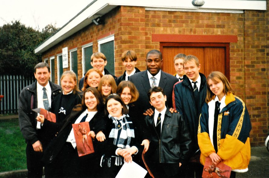 Frank Bruno drops in | Courtesy of Canvey Bus Museum
