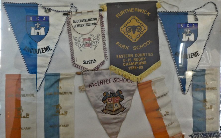 Sports pennants | Courtesy of Canvey Bus Museum