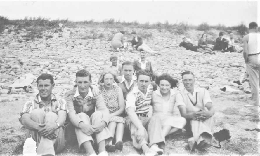 My father Bill Bishop on the right with friends on the beach 1930