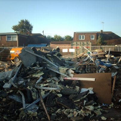 The rubble that was Furtherwick Park in 2010
