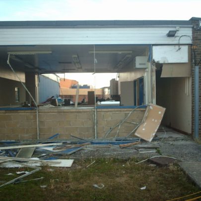 The rubble that was Furtherwick Park in 2010
