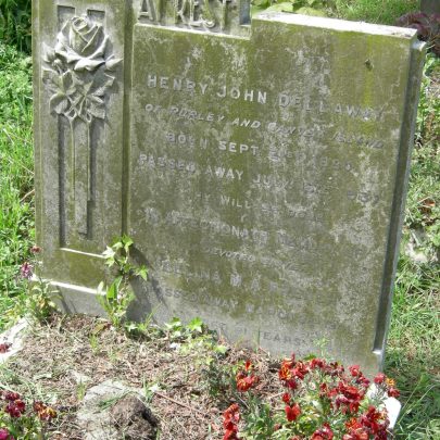 The grave of Henry Dellaway and Selina French in St Katherine's Churchyard