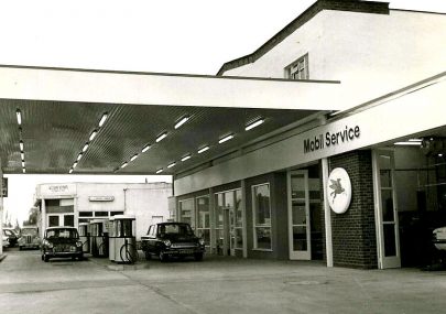 Mobil Garage in the village c1970s