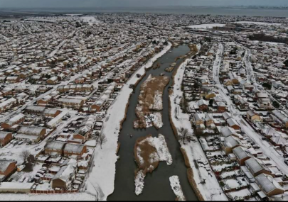 Aerial in the snow