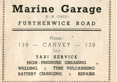 Marine Garage Adverts 1947