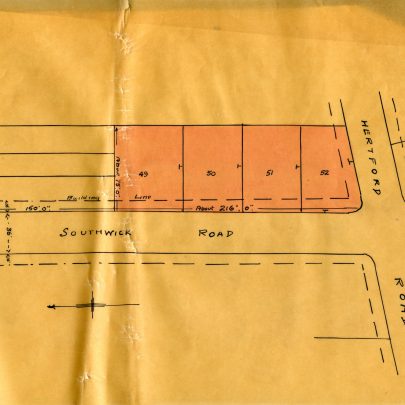 Plan showing the lots bought by Susan Fielder in 1930