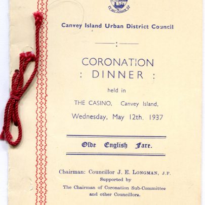 CIUDC Coronation Dinner menu