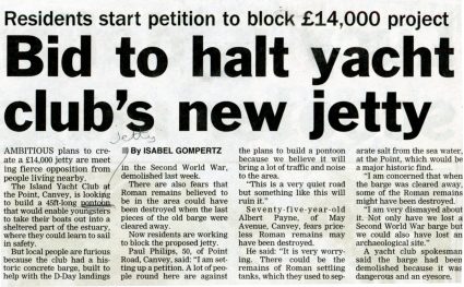 Bid to halt yacht clubs new jetty