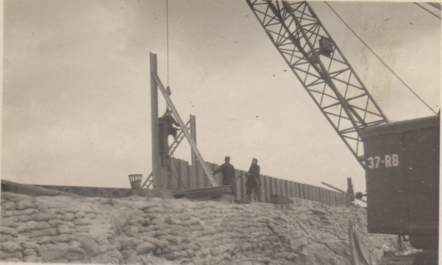 Molly Redman photos of 1953 seawall rebuilding.