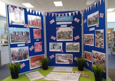 Our Jubilee display in the library