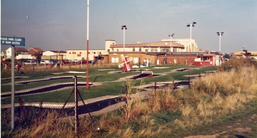 The miniature golf now gone and the Casino in the background demolished
