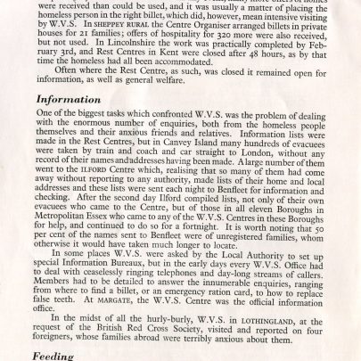WVS Report on the flood