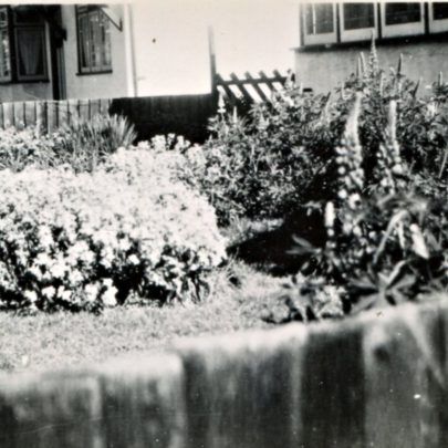 Taken of the garden at 12 Ellesmere Road early 1940s