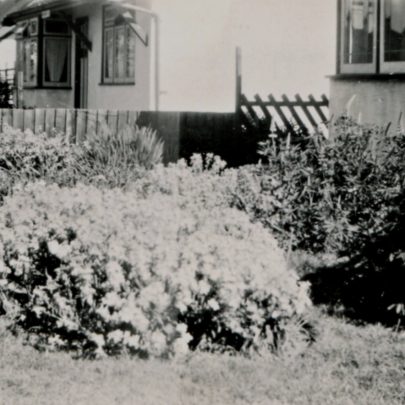 Taken of the garden at 12 Ellesmere Road early 1940s
