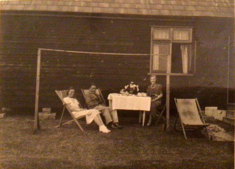 Mike's mum and dad with his grandmother in 1938