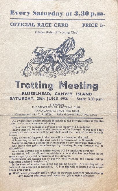 Trotting Meeting Russell Head 1954