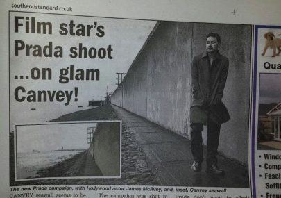 Film Star's Prada shoot..... on glam Canvey!
