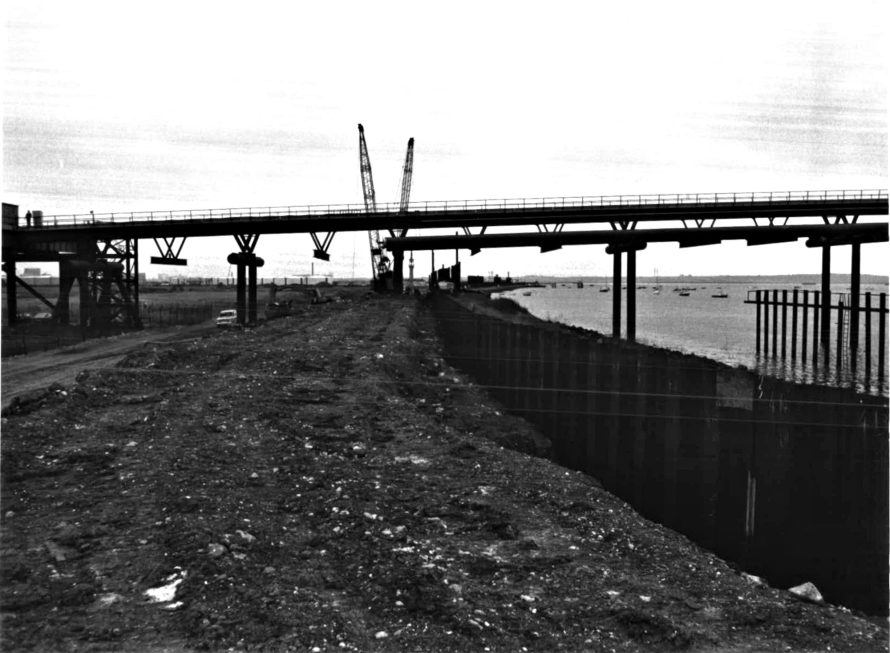 Black Jetty during building wall