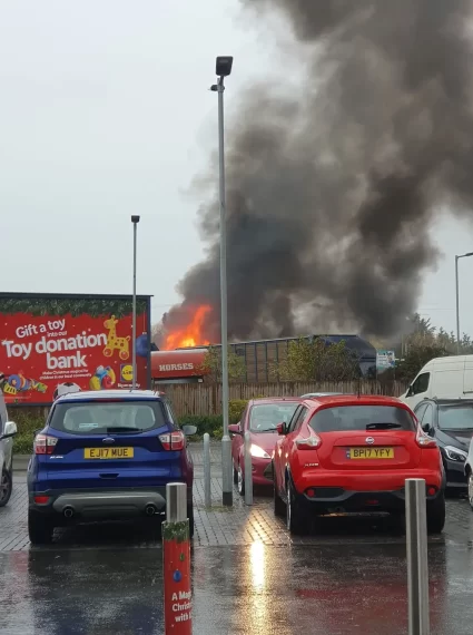 Scrap yard fire Northwick Road | Jackie Coutts