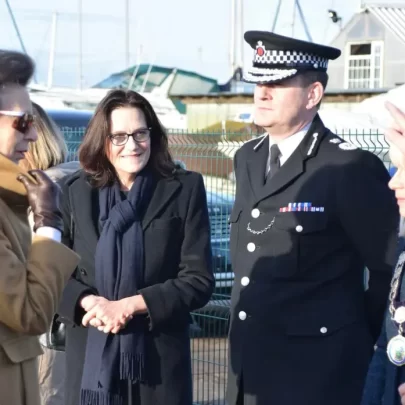 Princess Anne visits Canvey's Coastwatch Station