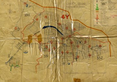 Large Map showing Water Mains, Hydrant, Assembly Points etc