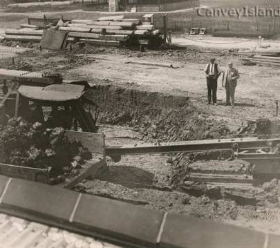 The soil being removed from the site to make way for the cellar | The Swann Family ©