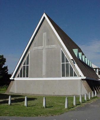 The exterior East wall of St Nicholas Church which was once made up of 36 panes of glass | D. Bullock