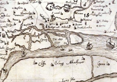 Map of Canvey Island 1594
