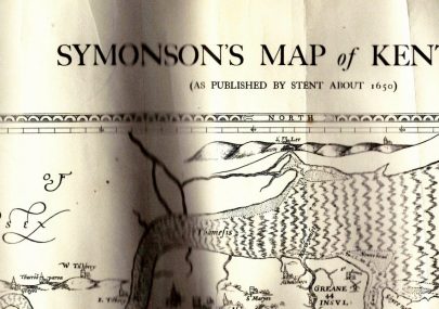Symonson's Map of Kent c1650