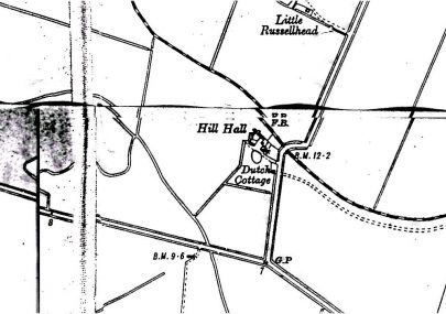 Map of Hill Hall Farm and Dutch Cottage