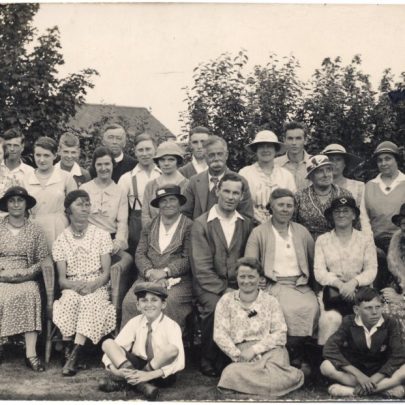 Gathering in Whittier Hall Gardens Mid 1930's | Stevens Graham