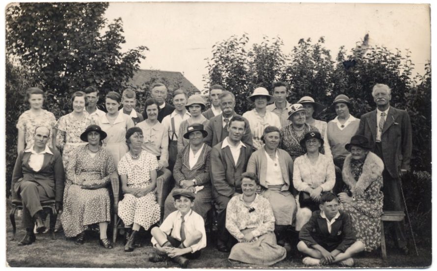 Gathering in Whittier Hall Gardens Mid 1930's | Stevens Graham