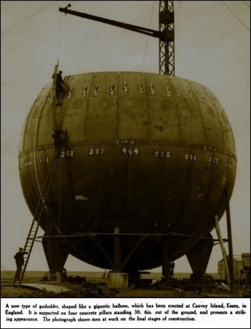 Canvey's Gas holder 1935-37