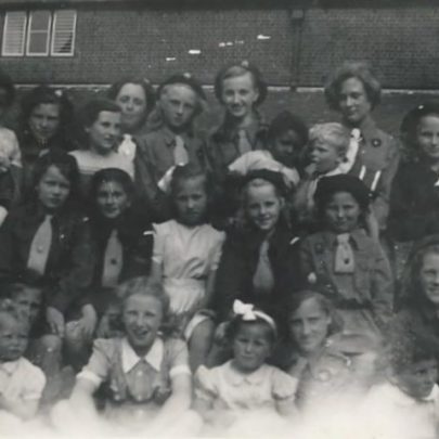 Guides and Brownies and I think Mother's Union on a visit to St Mary's, Great Maplestead, Essex. It was a Church of England Children's Home where I was doing my Nursary nurse training. It may have been because the Brownies had been fund raising for the society, then known as The Waifs and Strays. | Greta Parker Quaif was Anderson