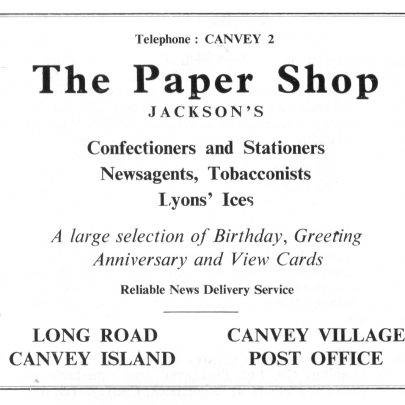 The Paper Shop, Jackson's ad 1963