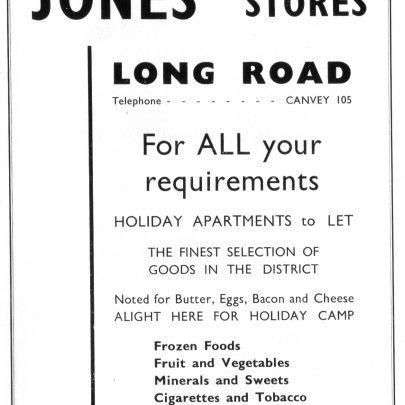 Jones' Stores ad, 1963