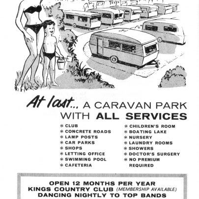 Kings Caravan Park ad, 1963