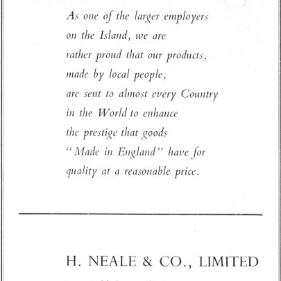 H. Neale & Co. Ltd acknowledgement ad, 1963