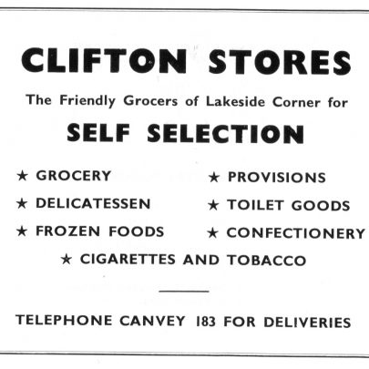 Clifton Stores ad, 1963