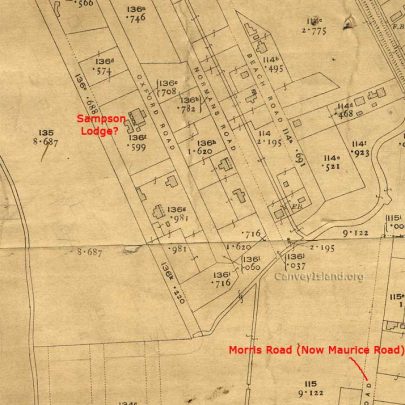 1923 Canvey Map showing Smallgains Corner Area before development inc no Hartfield Parade | David Bullock / AM Clark / Squier Family